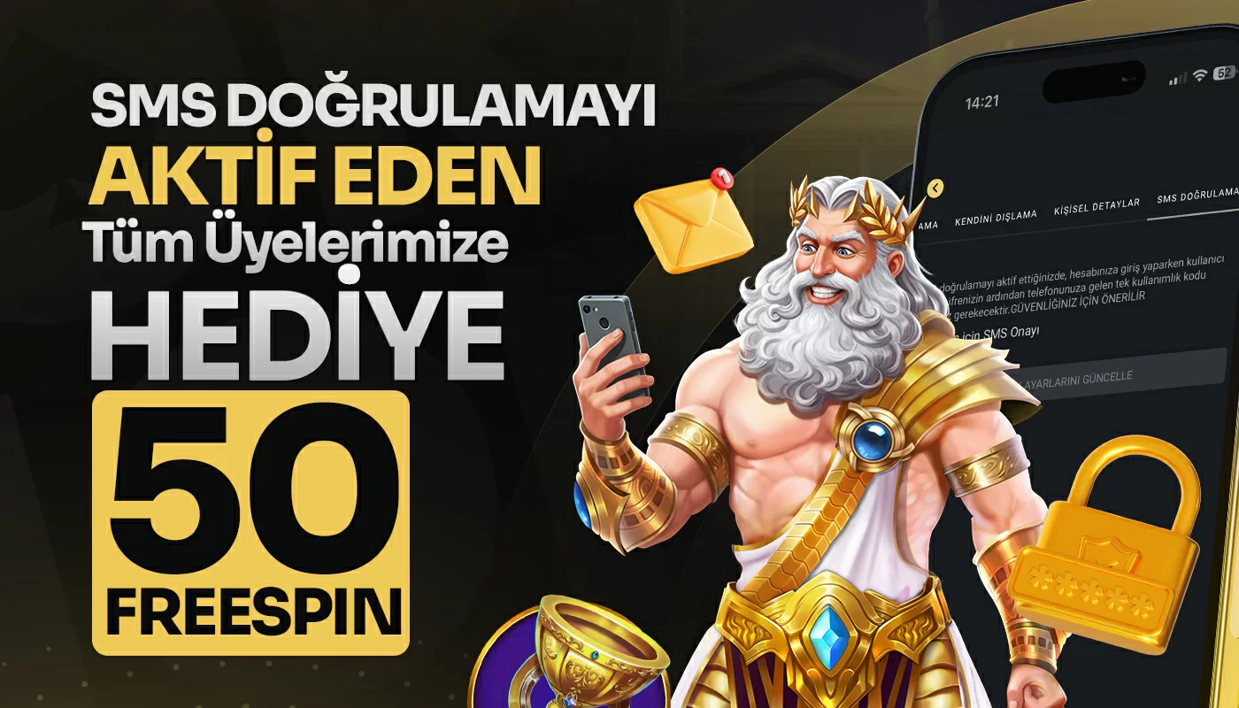 50 FREESPİN SMS DOĞRULAMA BONUSU!