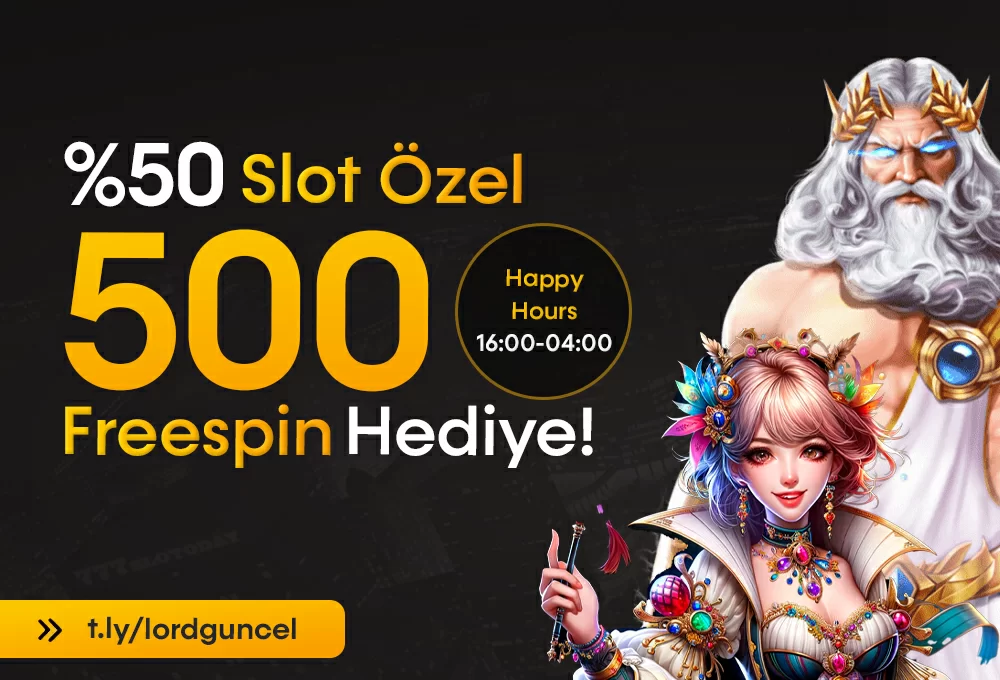 SLOT OYUNLARINDA %50 FREESPIN FIRSATI! EN FAZLA 500 FREESPIN KAZANMA ŞANSI SIZI BEKLIYOR!