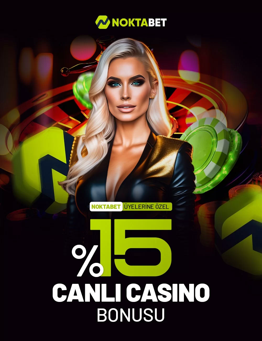 %15 CANLI CASİNO YATIRIM BONUS
