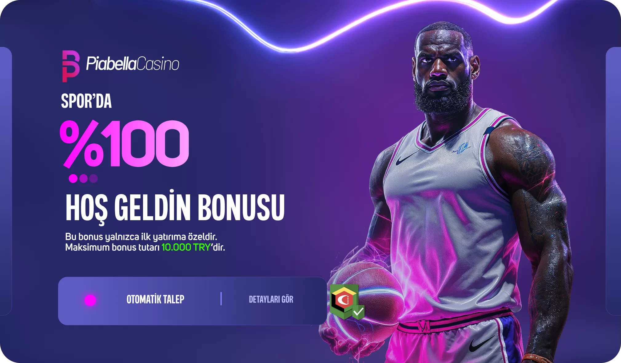 %100/ 10.000 TRY SPOR HOŞGELDİN BONUSU