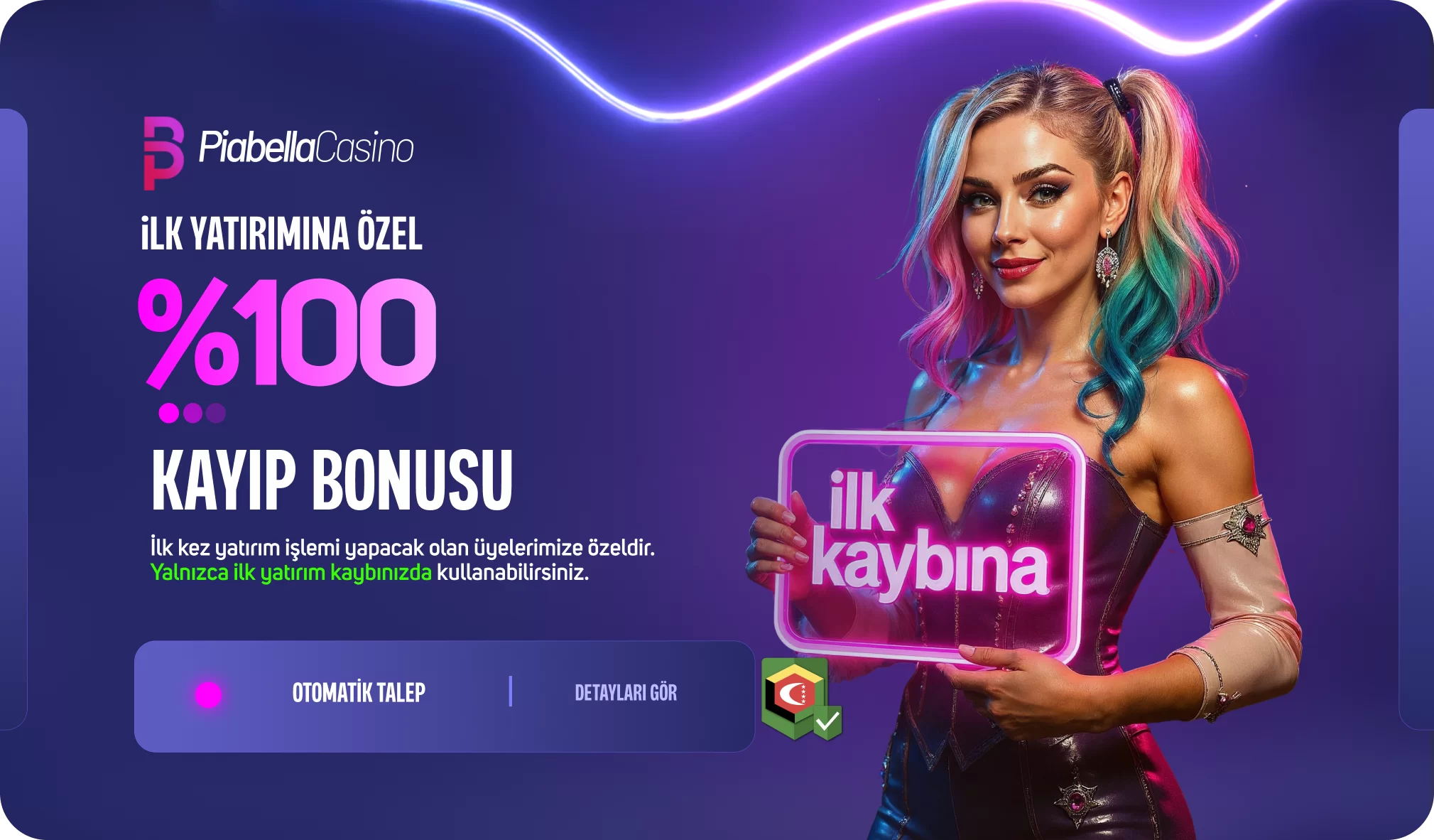 İLK YATIRIMINA ÖZEL %100/ 20.000 TRY  KAYIP BONUSU