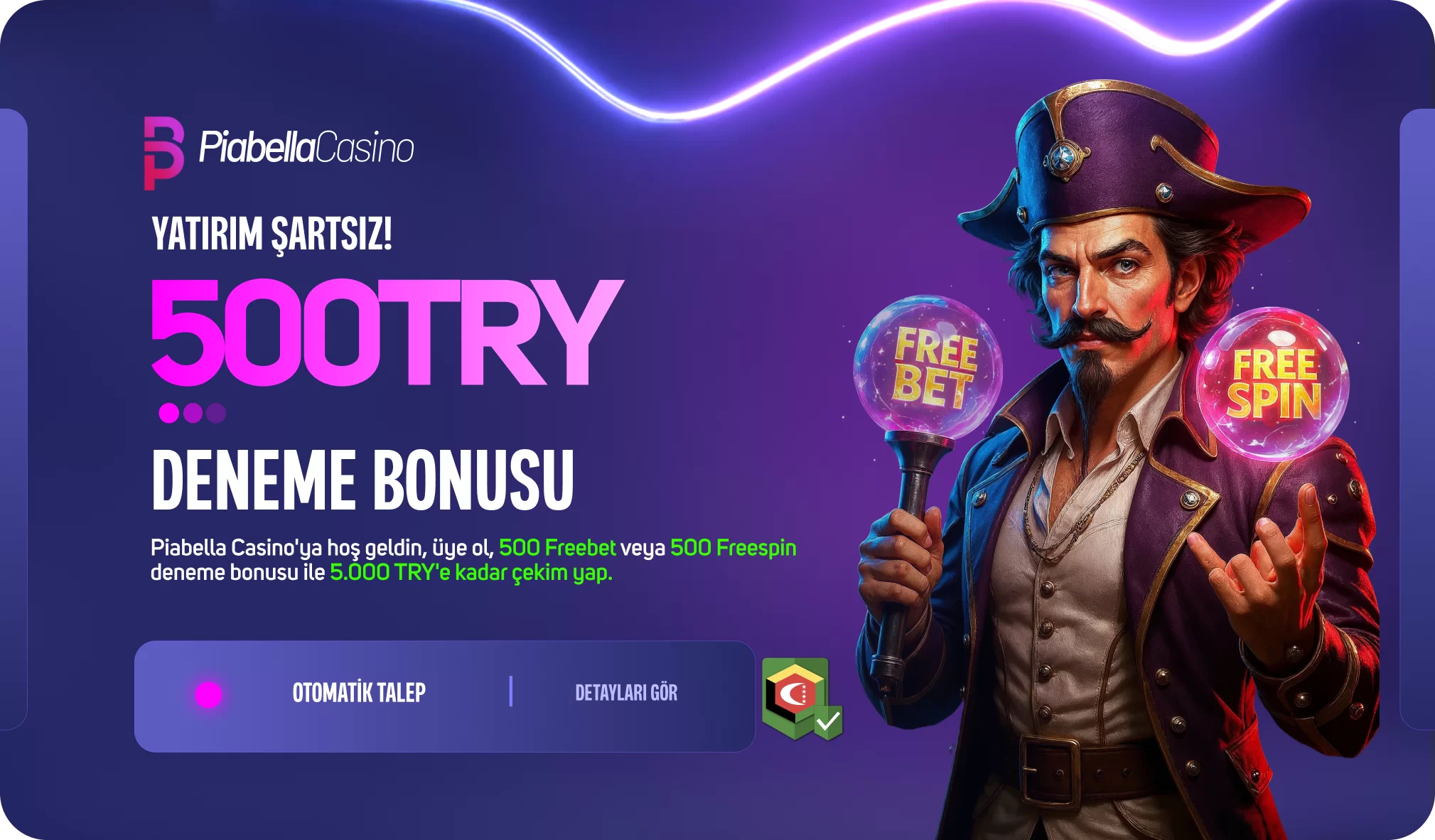 YATIRIM ŞARTSIZ 500 TRY DENEME BONUSU