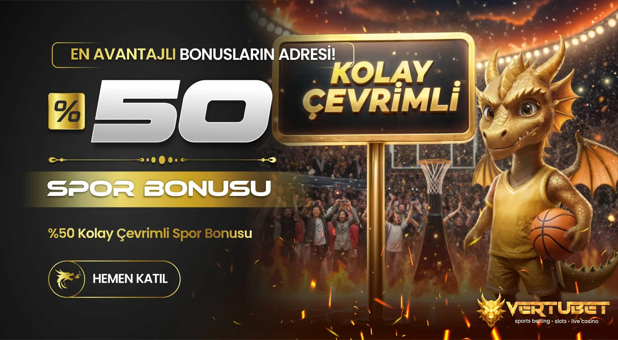 %50 KOLAY ÇEVRİMLİ SPOR BONUSU