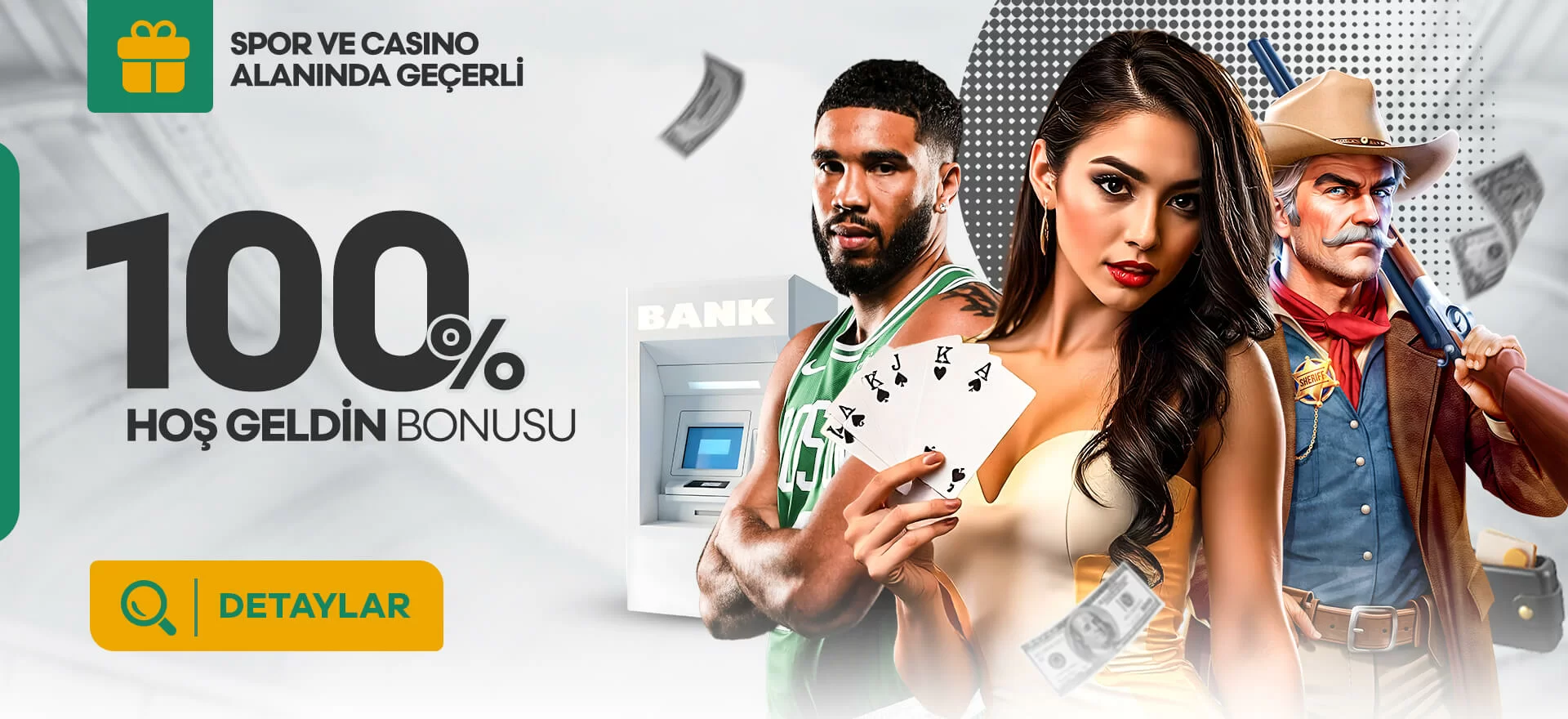 %100 SPOR VE CASINO HOŞ GELDIN BONUSU