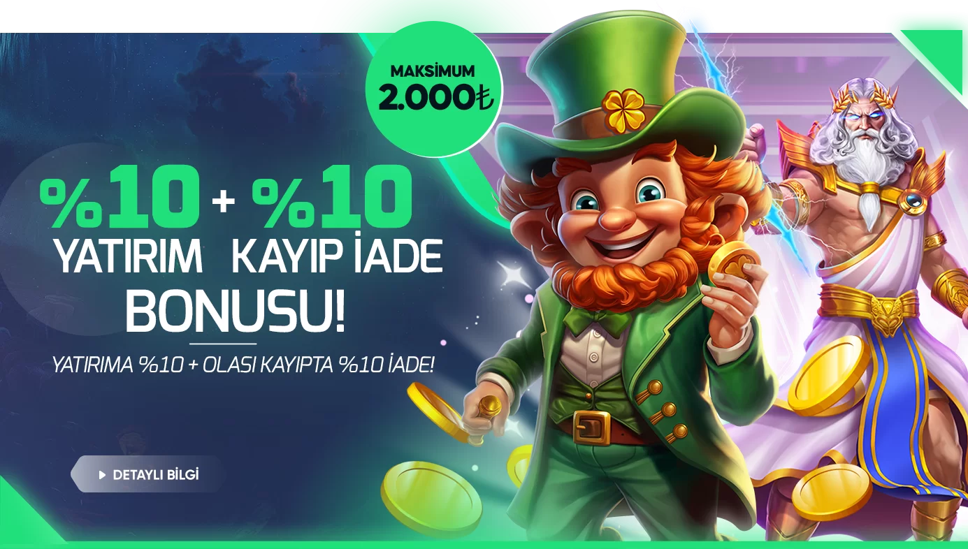 Çevrimsiz %10 Slot + %10 Kayıp Bonusu!