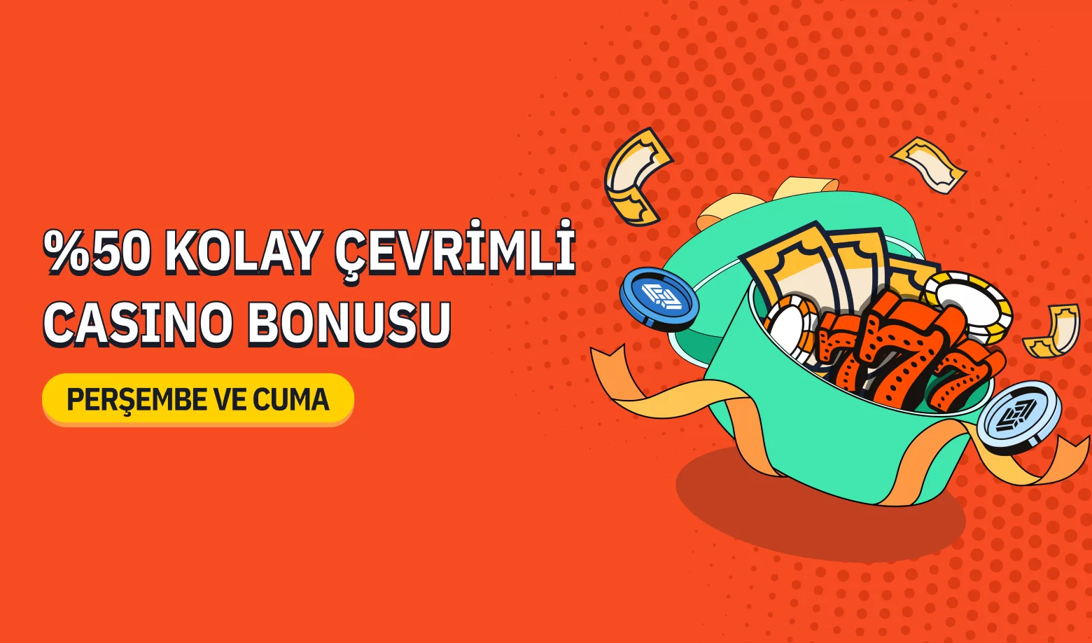 %50 KOLAY ÇEVRİMLİ CASINO BONUSU