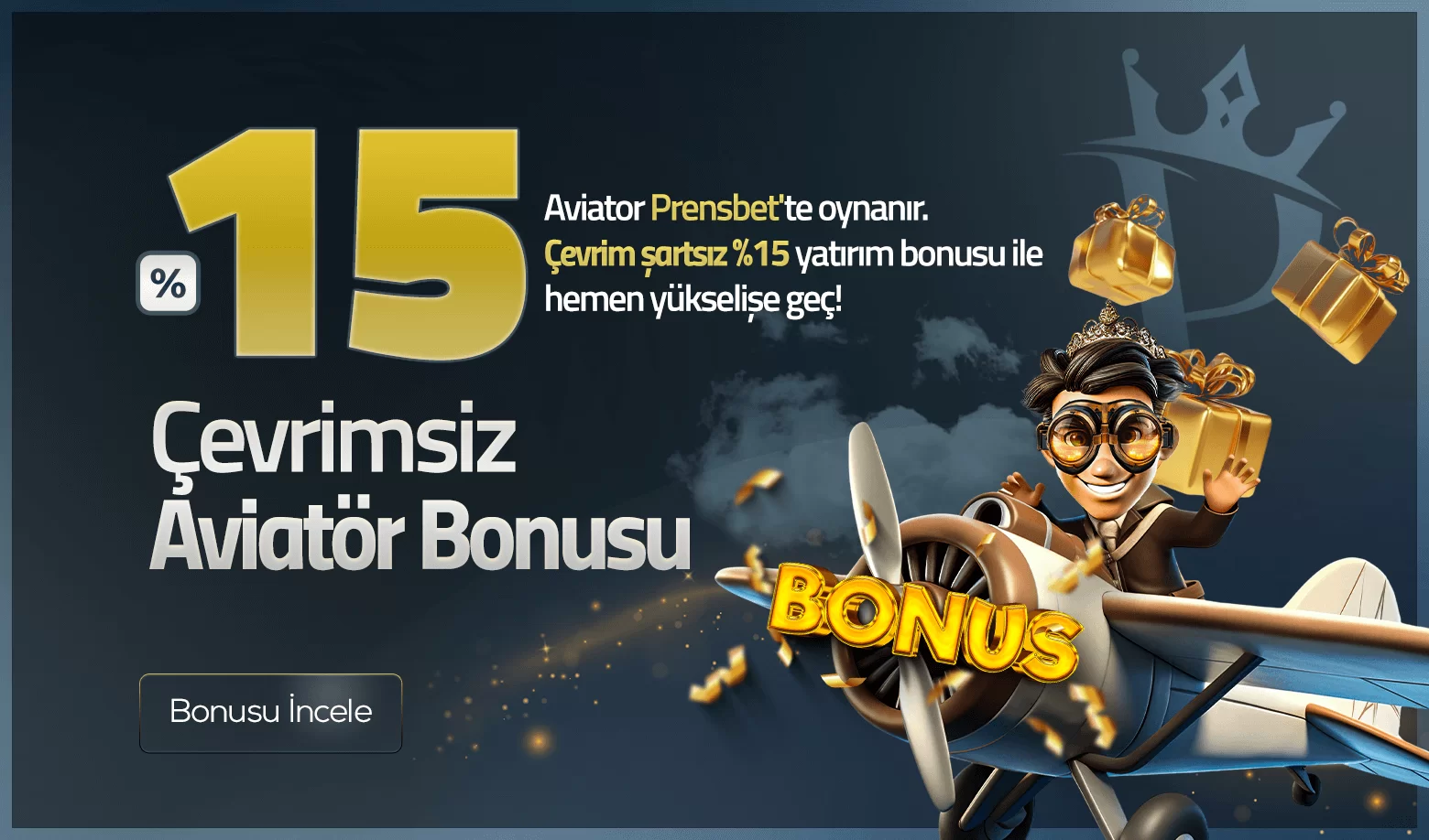 %15 Çevrimsiz Aviator Bonusu