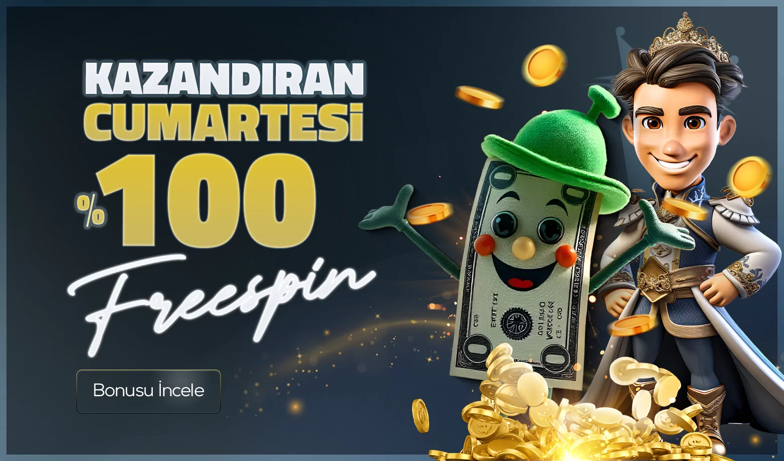Kazandıran %100 Cumartesi Freespin