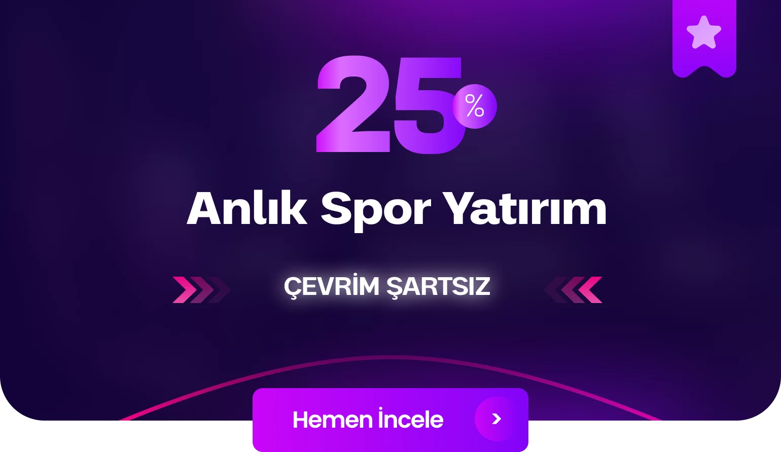 %25 Çevrimsiz Spor Yatırım Bonusu!