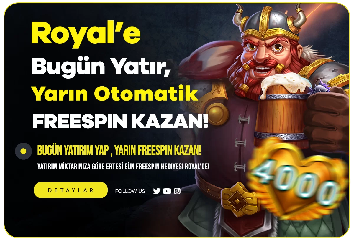 BUGUN YATIR, YARIN OTOMATİK FREESPİN KAZAN!