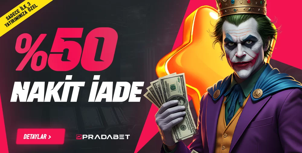 İLK 3 YATIRIMA ÖZEL %50 NAKİT İDADE!