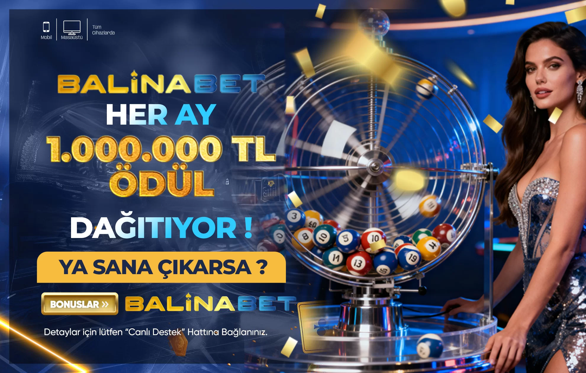 BALİNABET HER AY 1.000.000 TL DAĞITIYOR