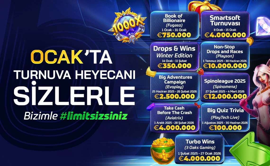 OCAK AYI TURNUVA TAKVİMİ