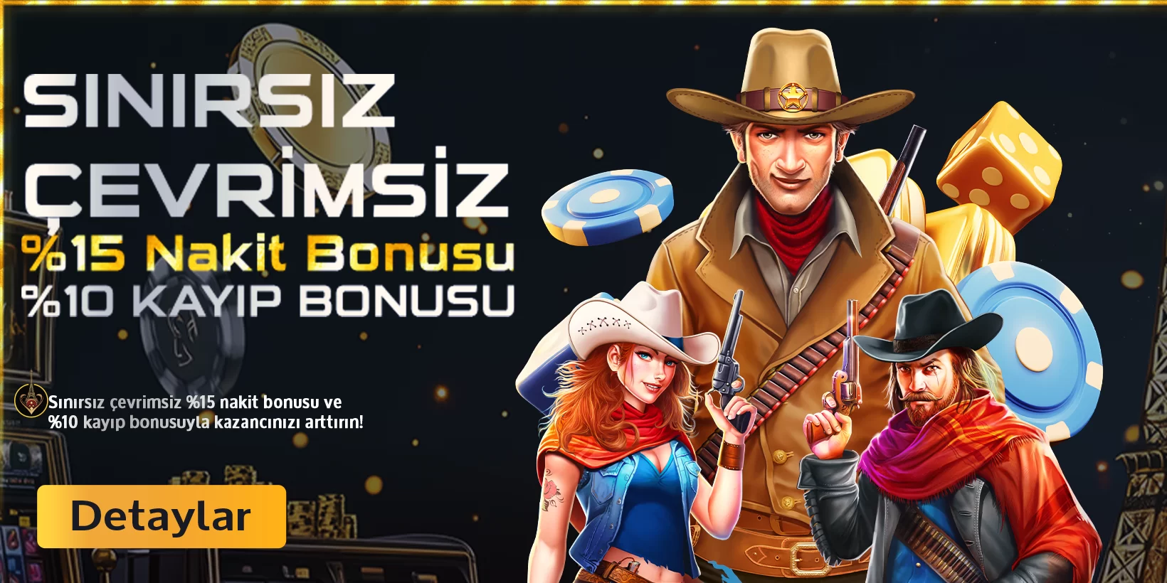SINIRSIZ %15 NAKİT BONUSU & %10 KAYIP BONUSU