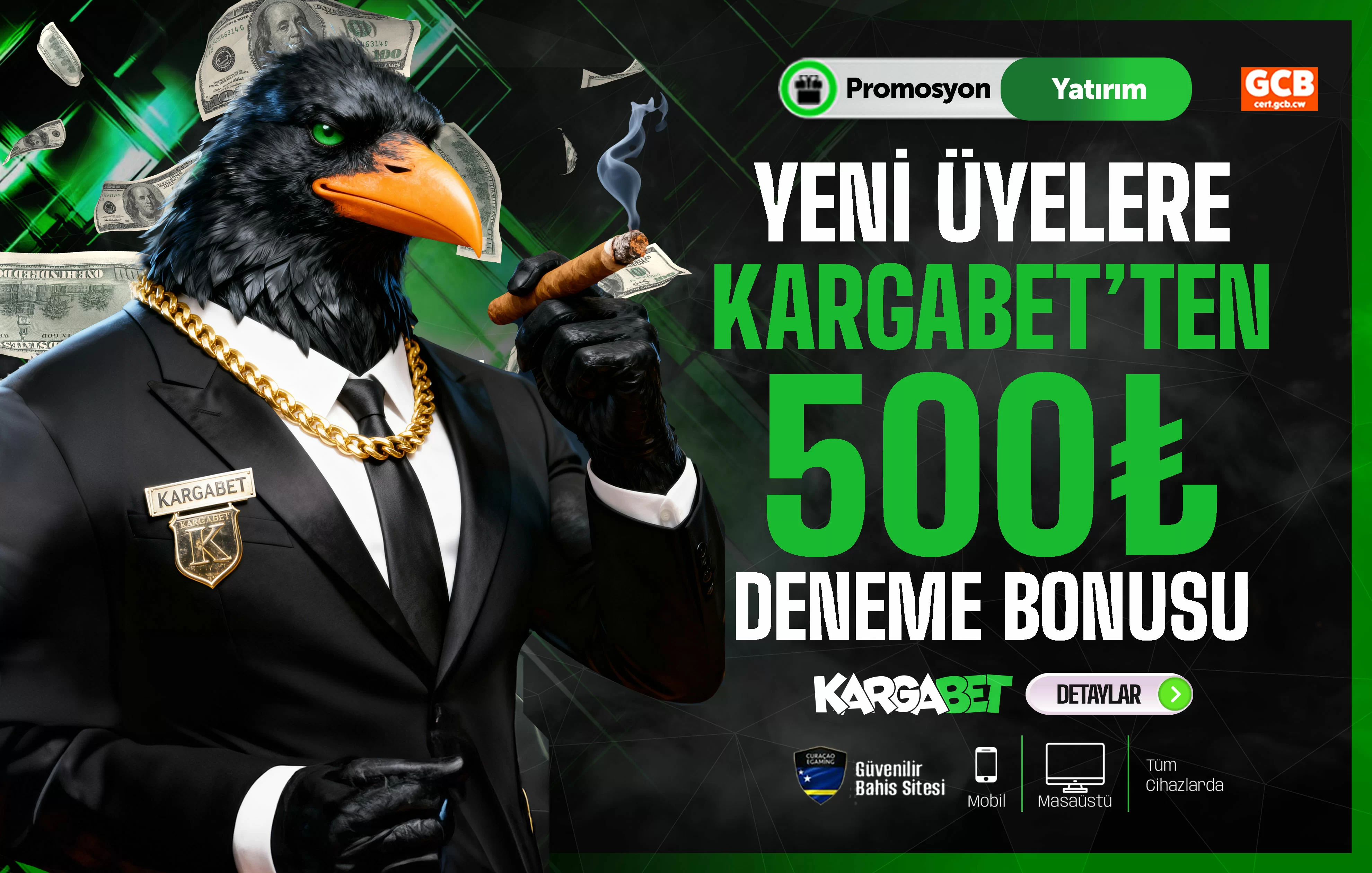 YENİ ÜYELERE ÖZEL 500 TL DENEME BONUSU
