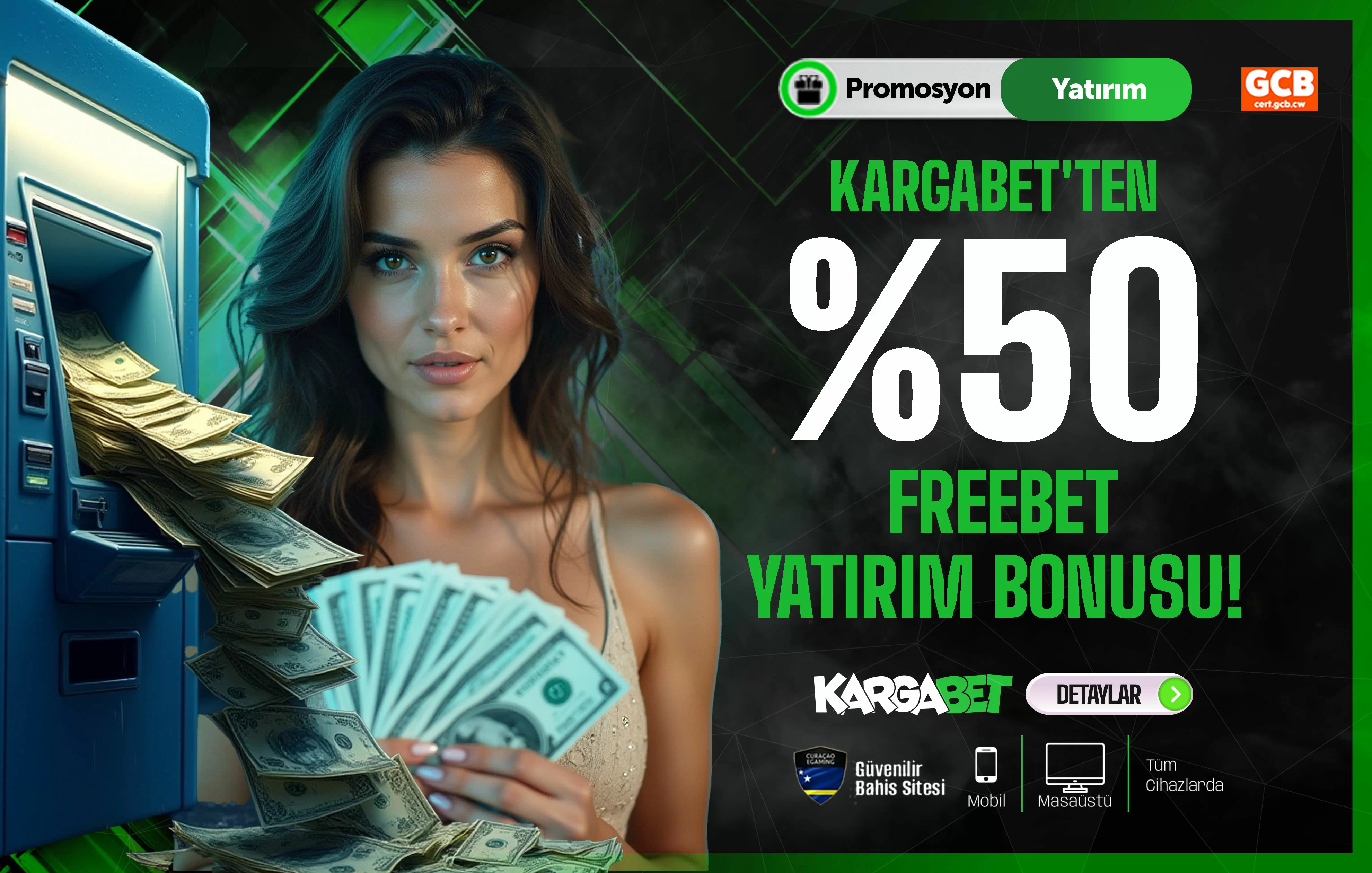 KARGABET'TEN %50 FREEBET YATIRIM BONUSU !