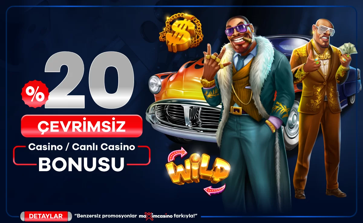%20 ÇEVRİMSİZ CASİNO / CANLI CASİNO YATIRIM BONUSU