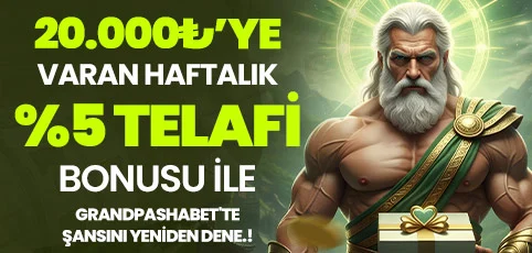 HAFTALIK %5 TELAFİ BONUSU!