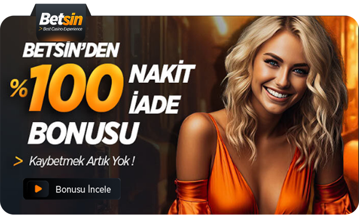%100 İlk Yatırım Casino Nakit İade Bonusu