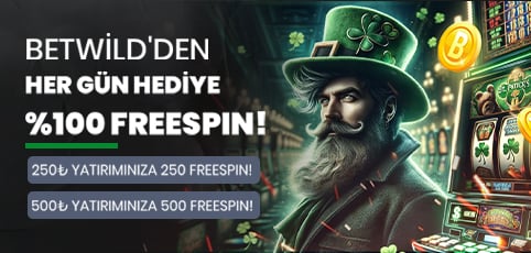 HER GÜN HEDİYE %100 FREESPİN !