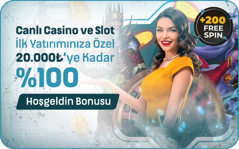 %100 HOŞ GELDİN CASİNO VE SLOT BONUSU