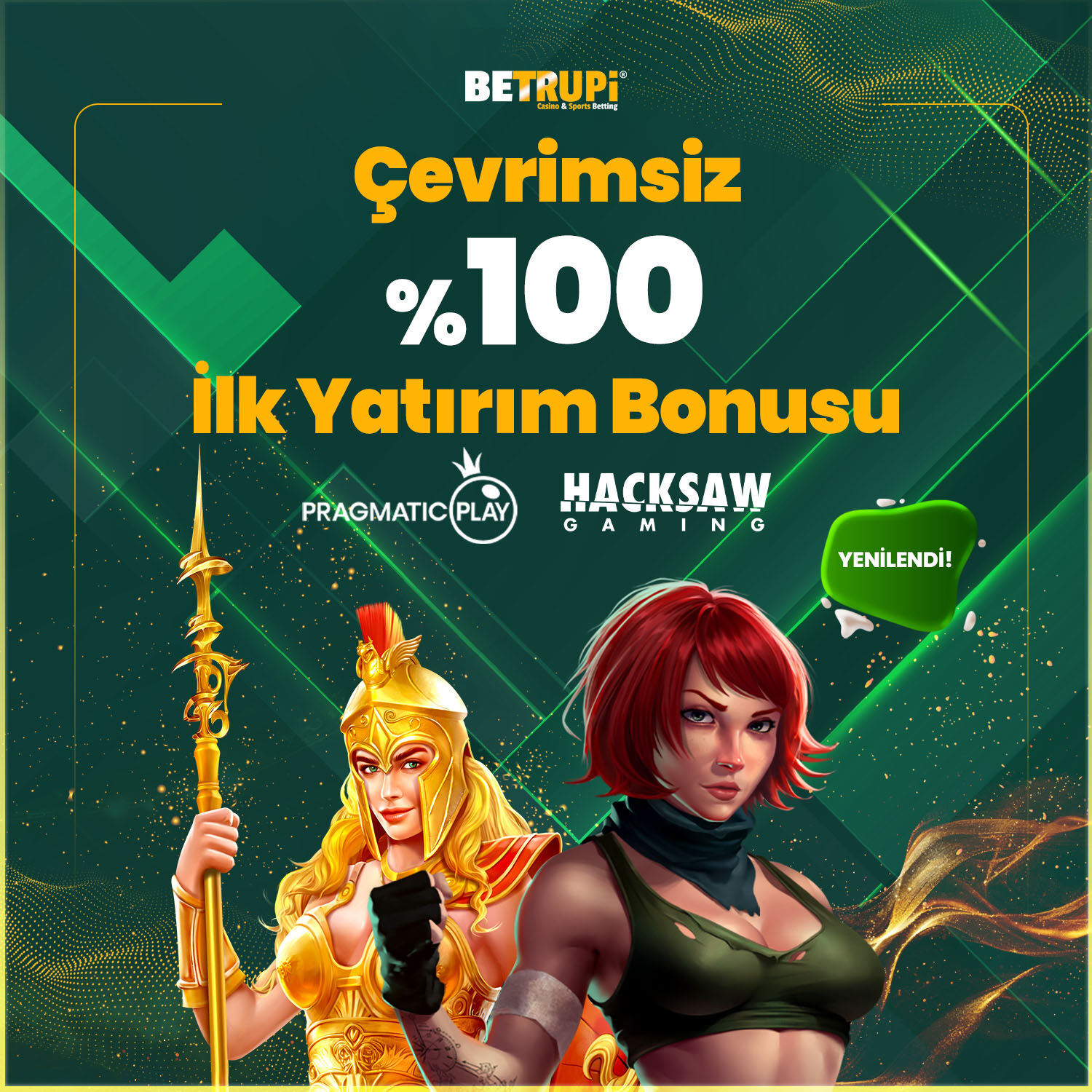 %100 Çevrimsiz İlk Yatırım Bonusu