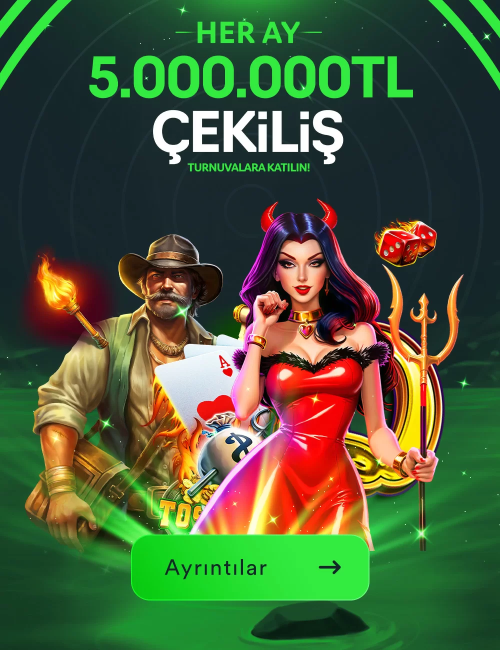 HER AY 5.000.000 ₺ ÇEKİLİŞ! BETCONSTRUCT JACKPOT ÖDÜL HAVUZU!