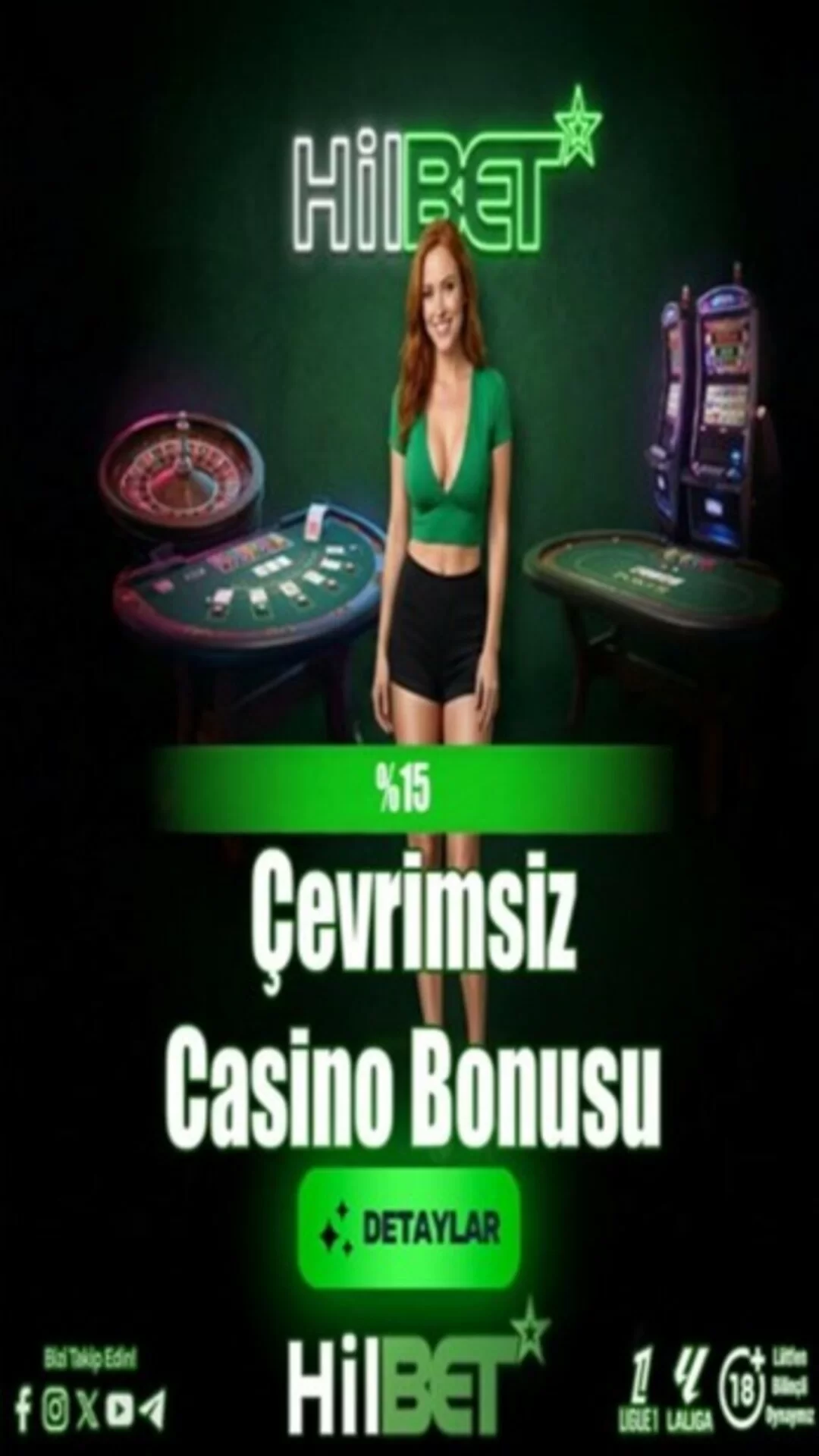 %15 CASİNO ÇEVRİMSİZ BONUSU