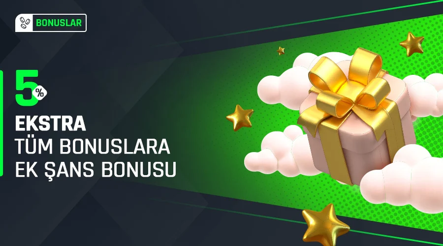 Tüm Yatırım ve Kayıp Bonuslarına Ek %5 Şans Bonusu