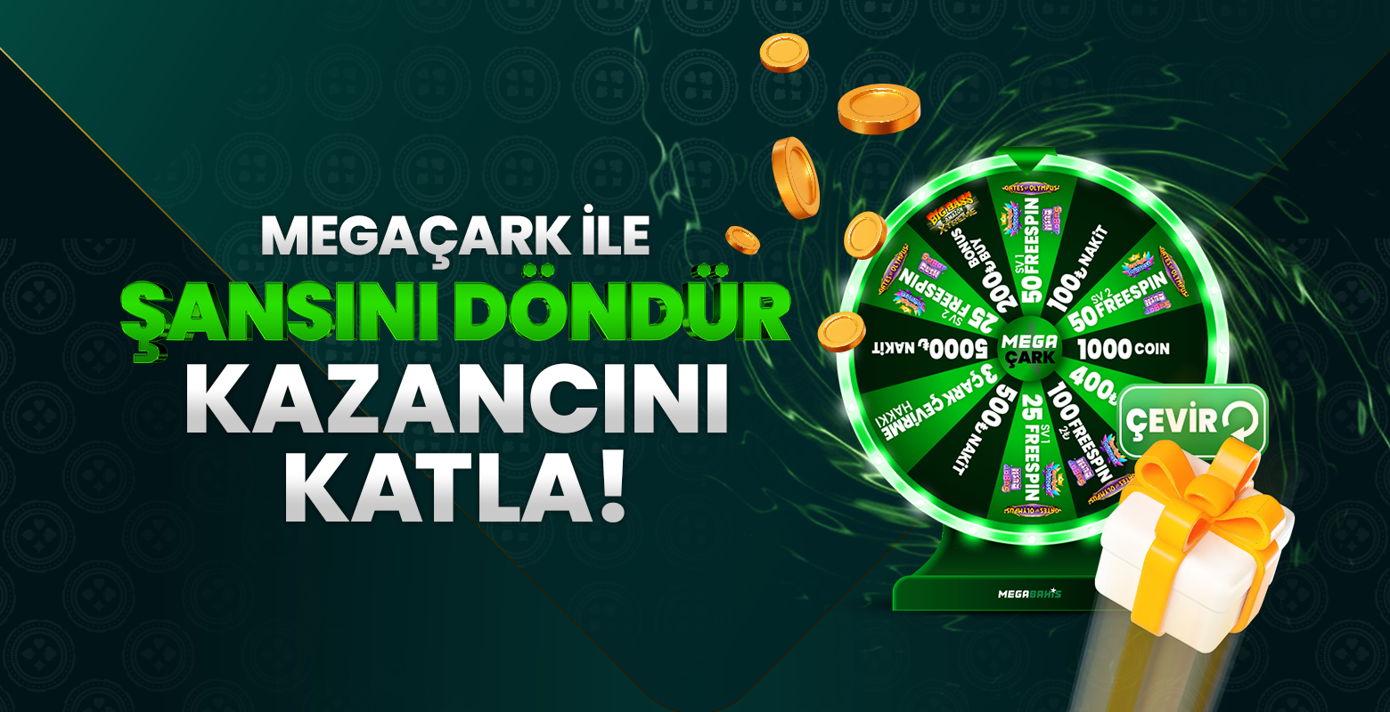 Mega Çark
Mega Çark Bonusu ile Çarkı Çevir, Ödülünü Al!
