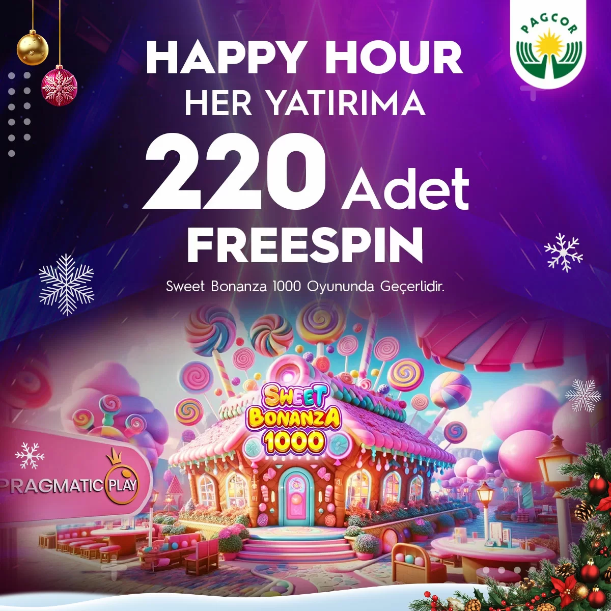 HAPPY HOUR HER YATIRIMA 220 ADET FREESPİN