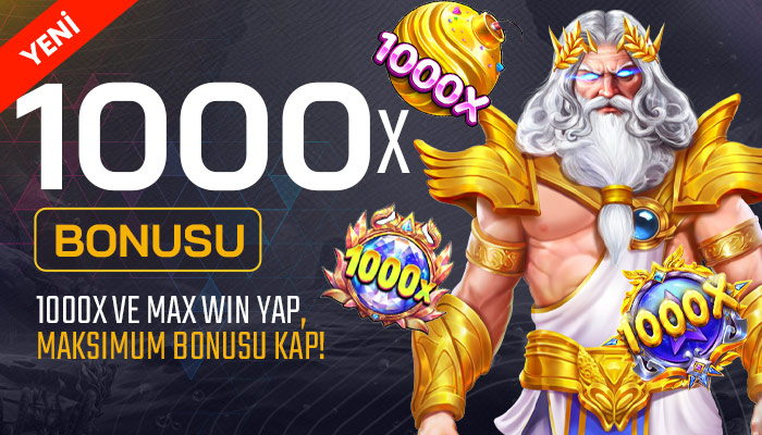 1000X SEMBOLÜYLE KAZANAN ÜYELERE 1000X BİZDEN!