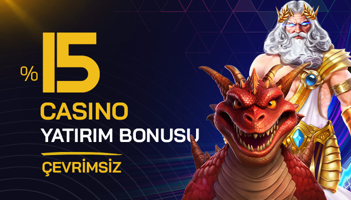 %15 ÇEVRİMSİZ CASİNO  BONUSU