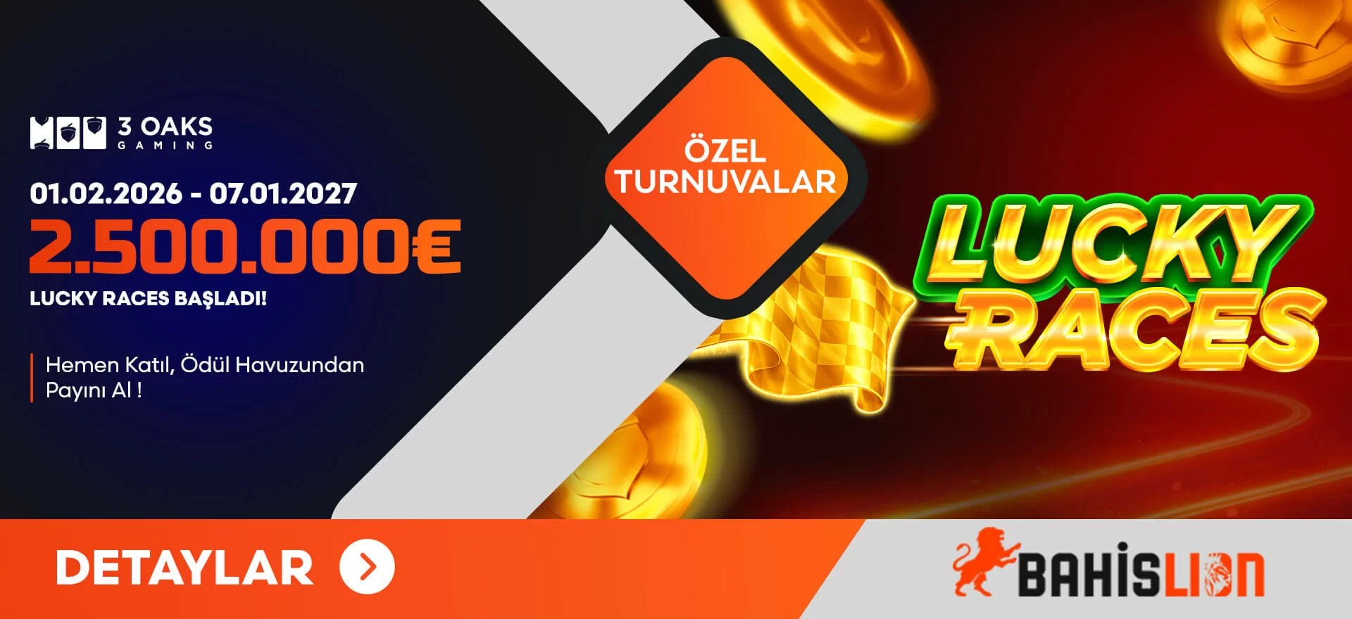 3 Oaks Gaming SLOT Turnuvası