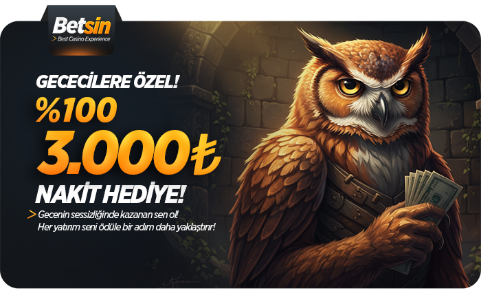Gececilere Özel %100 Nakit