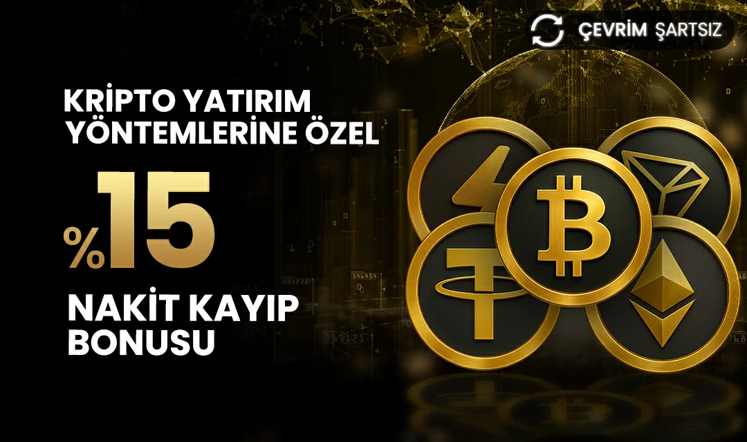 %15 Çevrimsiz Kripto Nakit Kayıp Bonusu
