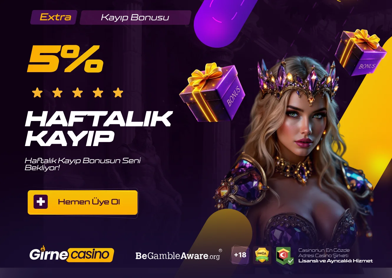 %5 HAFTALIK KAYIP BONUSU