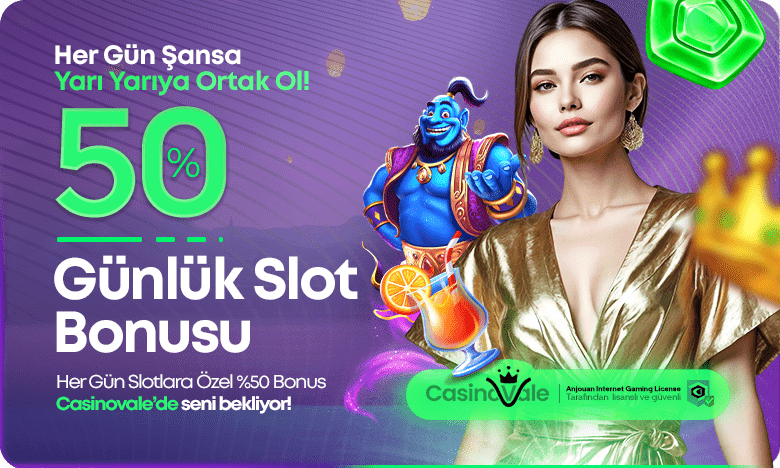%50 Slot Bonusu – Günlük Avantaj - Maks 500₺