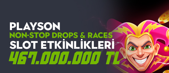 Playson - Non-Stop Drops & Races Slot Etkinlikleri