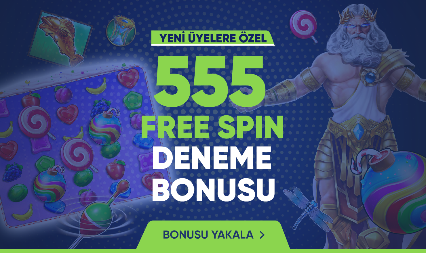 YENI UYELERE OZEL 555 FREESPIN